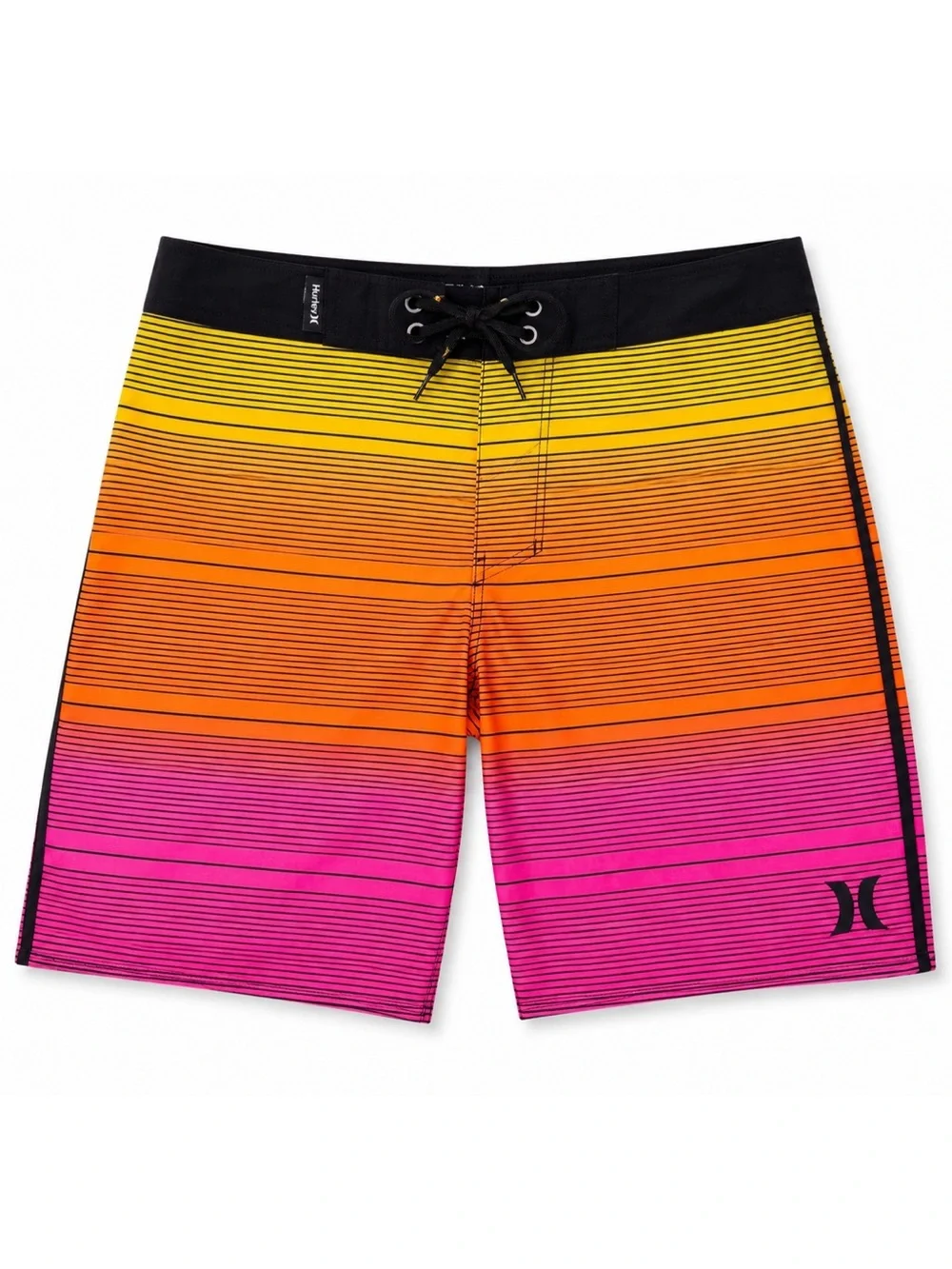 Hurley Yellow Orange & Pink Neon Ombré Shoreline Boardshorts Boys Size 14
